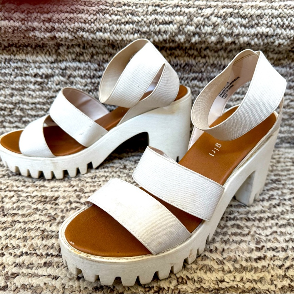 Elegant White Platform Sandals